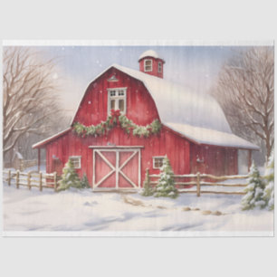 Christmas Barn 4 Decoupage Paper