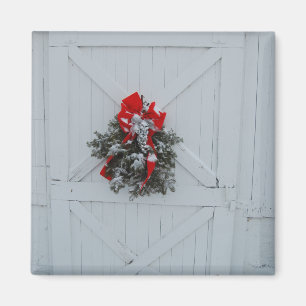 Christmas Barn Door Magnet