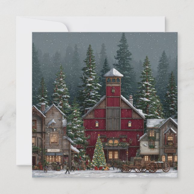 Christmas Barn Greeting Card (Front)