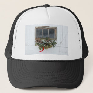 Christmas Barn Window Trucker Hat