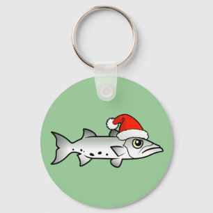 Christmas Barracuda Santa Key Ring