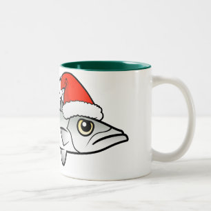Christmas Barracuda Santa Two-Tone Coffee Mug