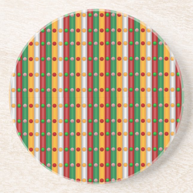 Christmas Bars Acrylic Tray Coaster (Front)