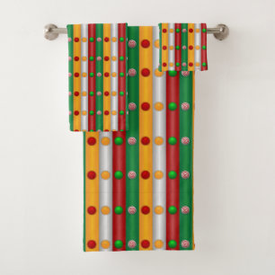 Christmas Bars Bath Towel Set
