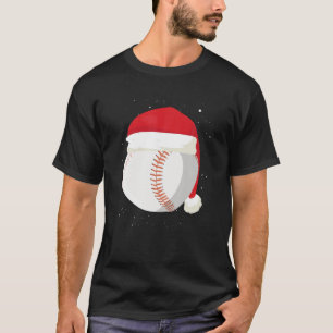 Christmas Baseball Ball Santa Claus Hat Xmas Catch T-Shirt