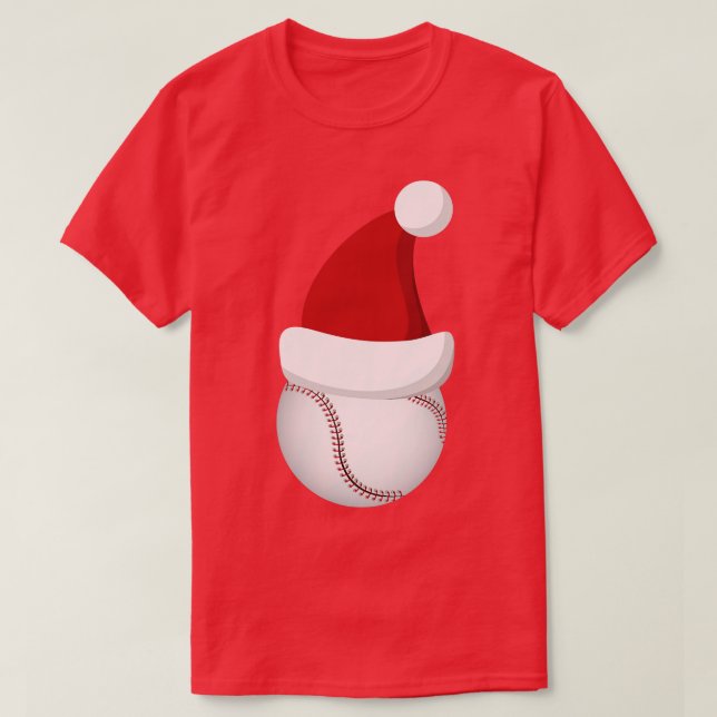 Christmas Baseball Ball Shirt Funny Sport Christma (Design Front)