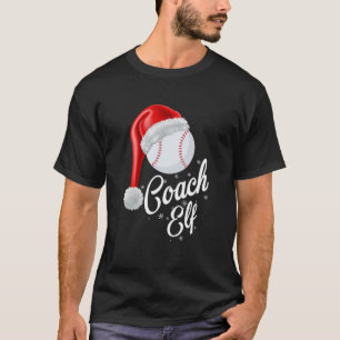 Christmas Baseball Elf for Baseball Coaches T Shir T-Shirt