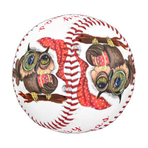Christmas Baseball Gift Baby Owl with Gifts