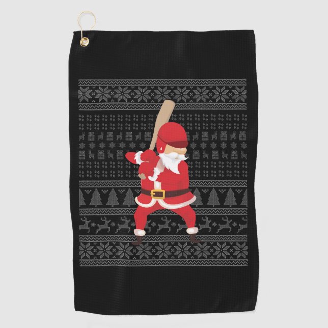 Christmas Baseball  Golf Towel (Front)