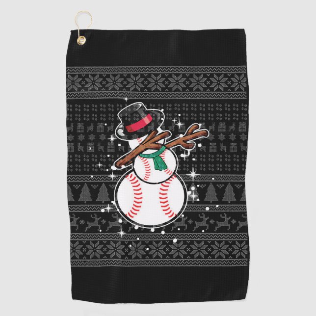 Christmas Baseball Golf Towel (Front)