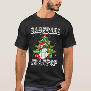 Christmas Baseball Granpop Snowman Santa Dabbing G T-Shirt