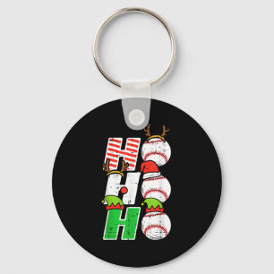 Christmas Baseball Ho Ho Ho Funny Xmas Srts Men Bo Key Ring