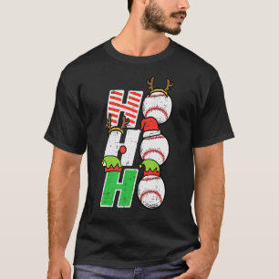 Christmas Baseball Ho Ho Ho  Xmas Sports Men Boys  T-Shirt