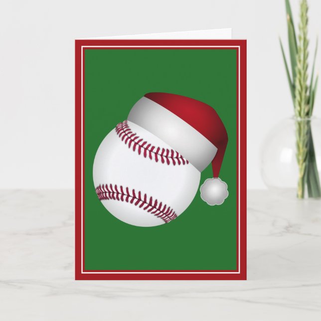 Christmas Baseball Holiday Card (Front)