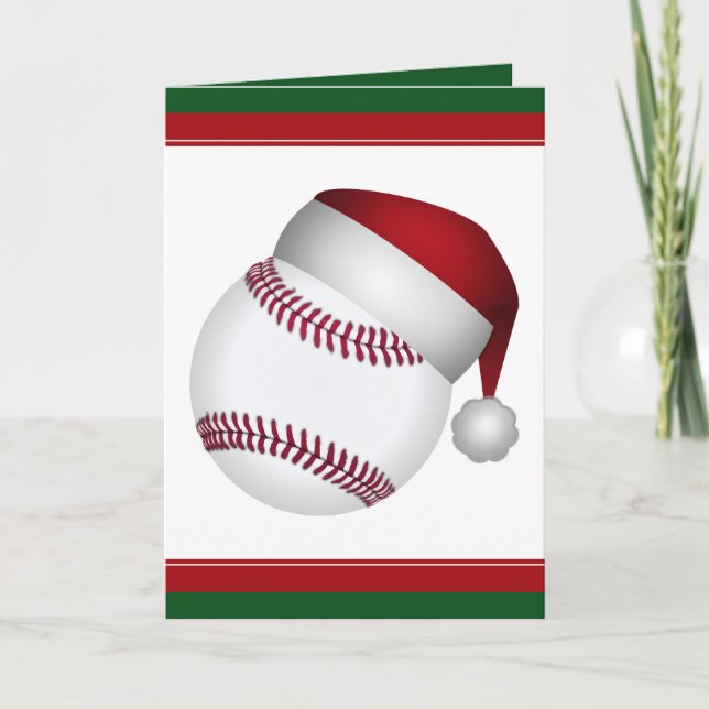 Christmas Baseball Holiday Card (Front)