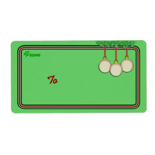 Christmas Baseball Labels