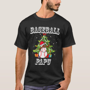 Christmas Baseball Papu Snowman Santa Dabbing Gift T-Shirt