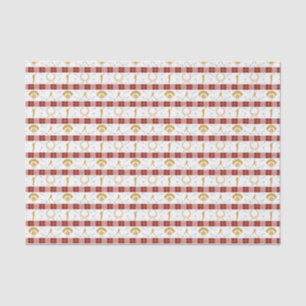 Christmas Baseball Player - Red Green Tissue Paper