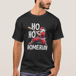 Christmas Baseball Player Xmas Catcher Pitcher San T-Shirt