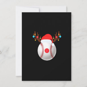 Christmas Baseball Reindeer Ornaments Xmas Pajama  Invitation