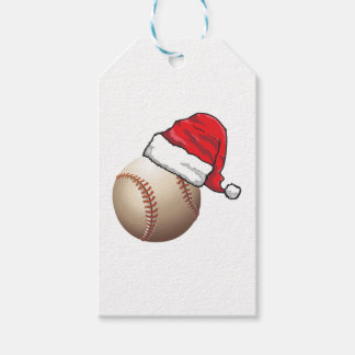Christmas Baseball Santa Hat Gift Tags