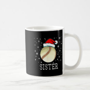 Christmas Baseball Sister Xmas Santa Hat Kids Boys Coffee Mug