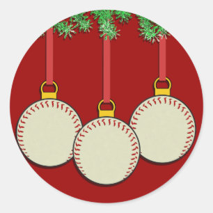 Christmas Baseball Stickers