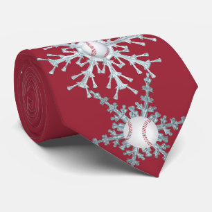 Christmas baseball tie