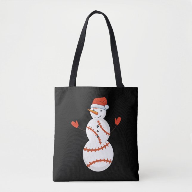Christmas Baseball Tote Bag (Front)