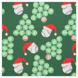 Christmas Baseball Tree Fabric