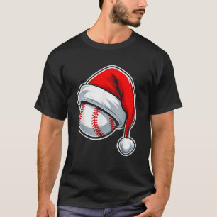 Christmas Baseball Xmas Santa Hat Ball T Shirt