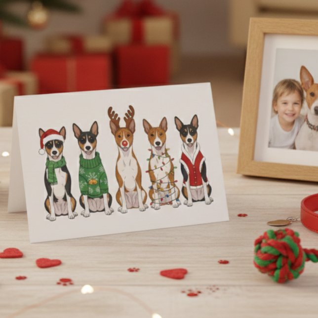 Christmas Basenjis  Card (Creator Uploaded)