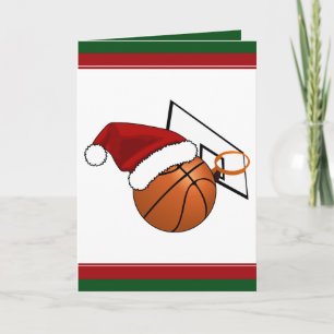 Christmas Basketball  and Hoop Holiday Card