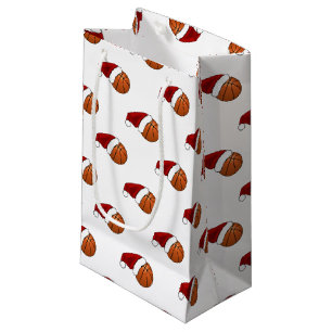Christmas Basketball and Hoop Small Gift Bag