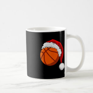 Christmas Basketball Ball Santa Hat Men Boys Sport Coffee Mug