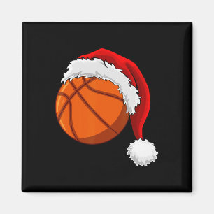 Christmas Basketball Ball Santa Hat Men Boys Sport Magnet
