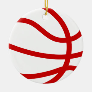 christmas basketball ceramic tree decoration