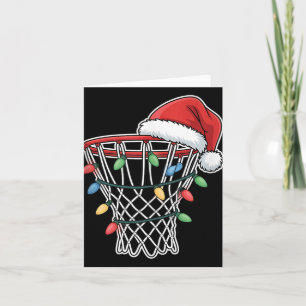 Christmas Basketball Hoop Festive Holiday Xmas Tan Card