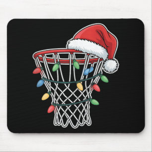 Christmas Basketball Hoop Festive Holiday Xmas Tan Mouse Pad