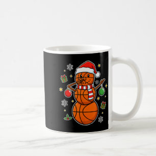 Christmas Basketball Snowman Player Santa Design Coffee Mug