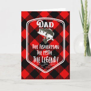 Christmas Bass Fishing Dad The Myth The Legend Holiday Card