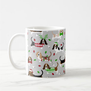 Christmas Basset Hound Coffee Mug