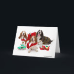 christmas basset hound holiday card<br><div class="desc">christmas basset hound</div>