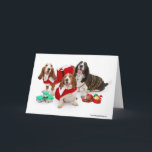 christmas basset hound holiday card<br><div class="desc">christmas basset hound</div>