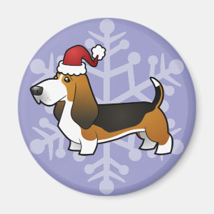 Christmas Basset Hound Magnet
