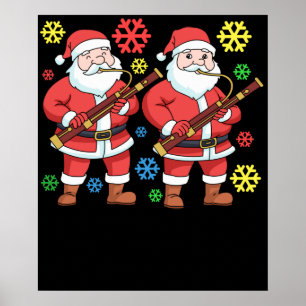 Christmas Bassoon Bassoonist Gifts Men Orchestra Poster
