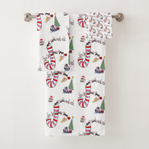 Christmas Bath Towel Sets, Cat's Meow
