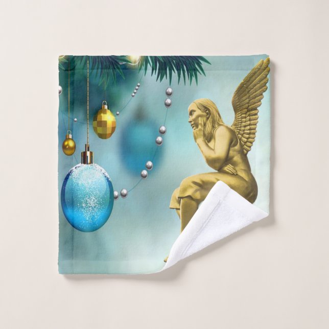Christmas Bath Towel Sets, Christmas Angel (Wash Cloth)