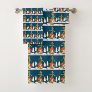 Christmas Bath Towel Sets, Elf