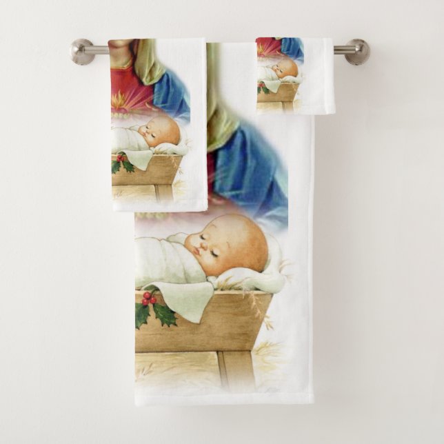 Christmas Bath Towel Sets, Jesus Christ (Insitu)